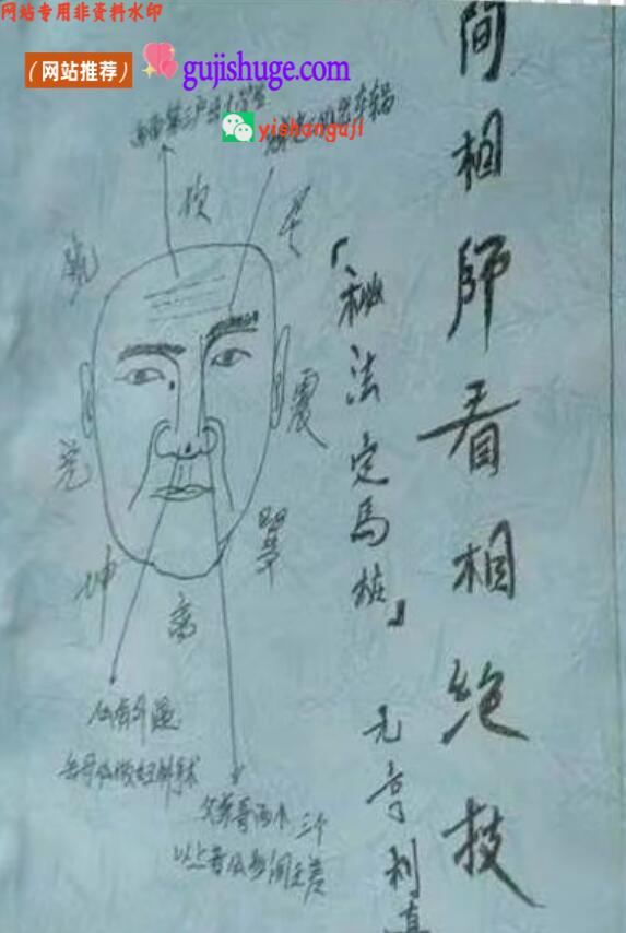 《民间相师相面绝技》手写版149页PDF电子书